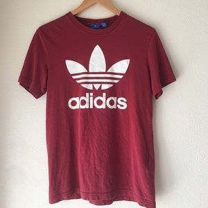 red adidas shirt
